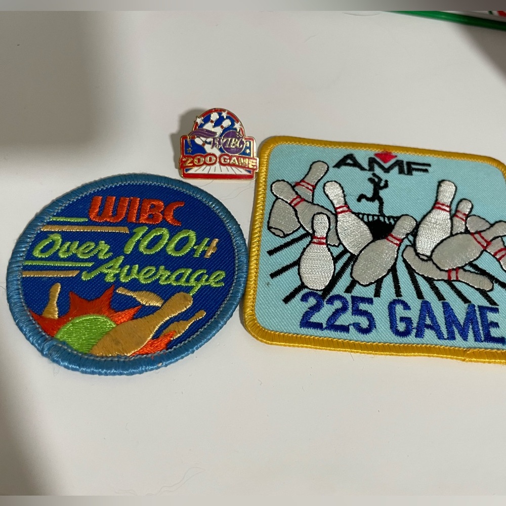 AMF WBIC bowling enamel pin & patches
